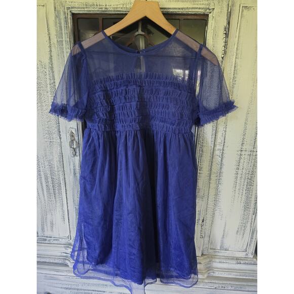 New Anthropologie Ruffled Tulle Mini Dress - Size 2 - Picture 4 of 4